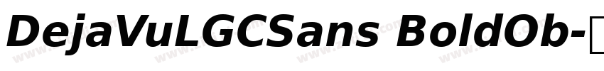 DejaVuLGCSans BoldOb字体转换